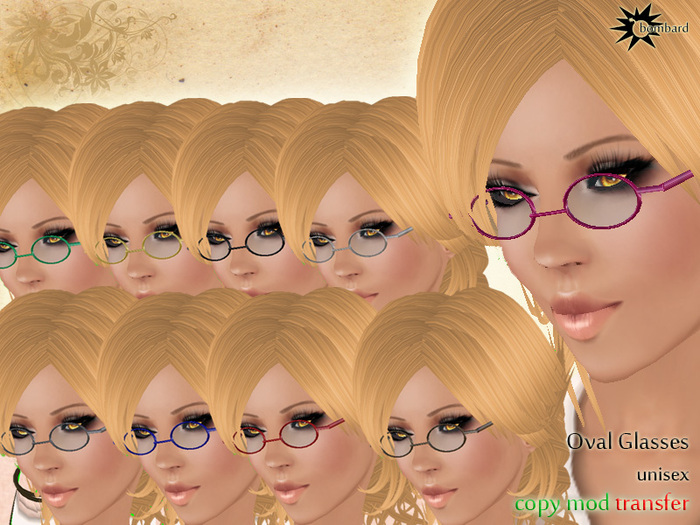 Second Life Marketplace Bombard Oval Glasses Box